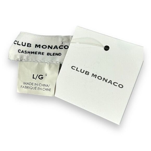 Club Monaco Cashmere Silk Knit Mock Neck Sleeveless Turtleneck Sweater  Size L - Picture 3 of 4